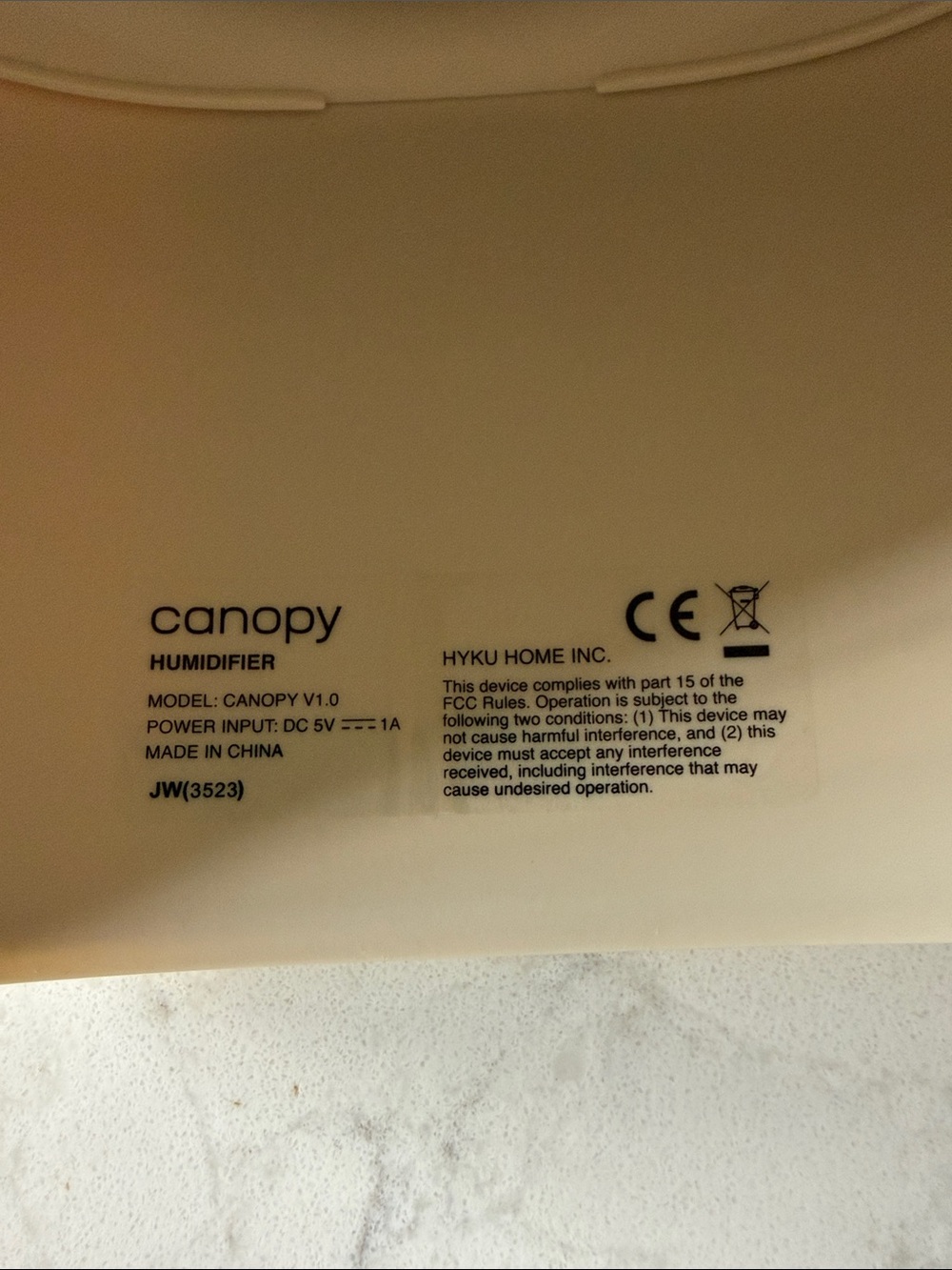 Canopy Humidifier - Picture 3 of 4
